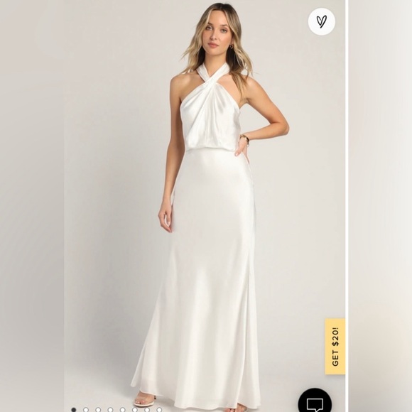 Lulus High Neck Bridal Maxi Dress - ✨NWT✨ - Picture 1 of 2
